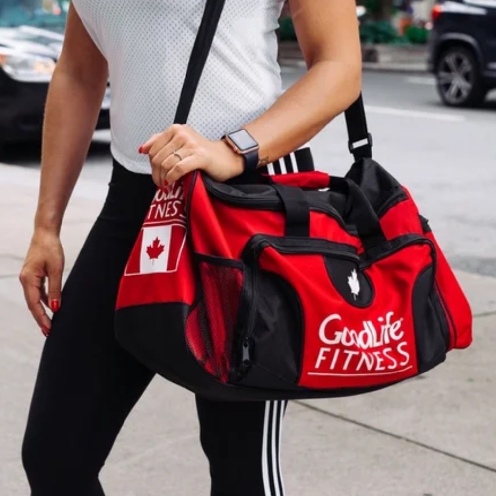 Goodlife Fitness Red Duffle Gym Bag  NEW